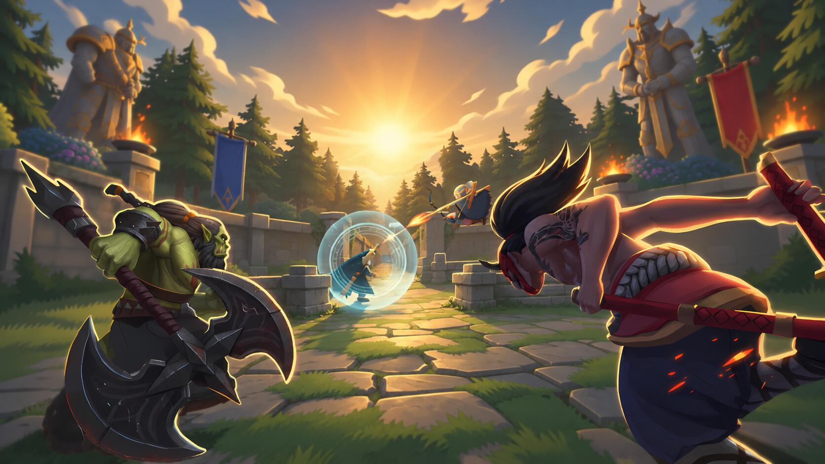 Discovery splash banner for Blitz of Battle Discord server