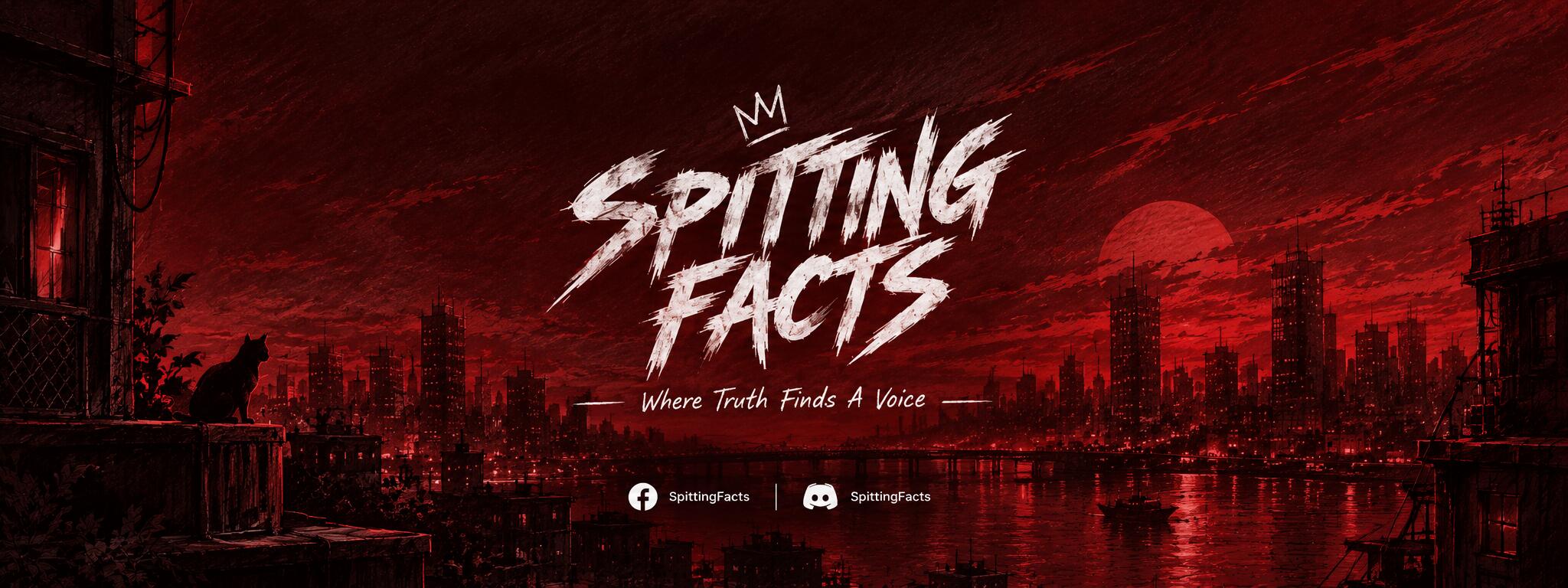 Discovery splash banner for Spitting Facts Discord server