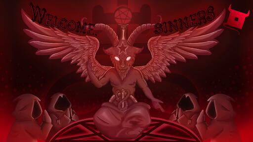 Discovery splash banner for The Satanic Church Discord server