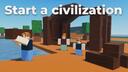 Discovery splash banner for civilization survival game Discord server