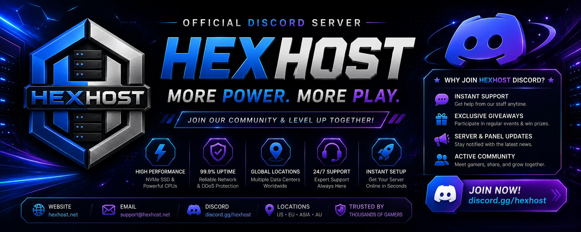 Discovery splash banner for NEW CHEAP HOSTING HERE Discord server