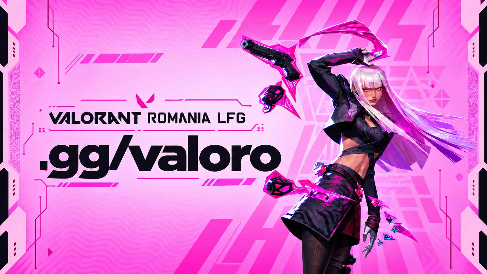Discovery splash banner for VALO & CS2 România Discord server