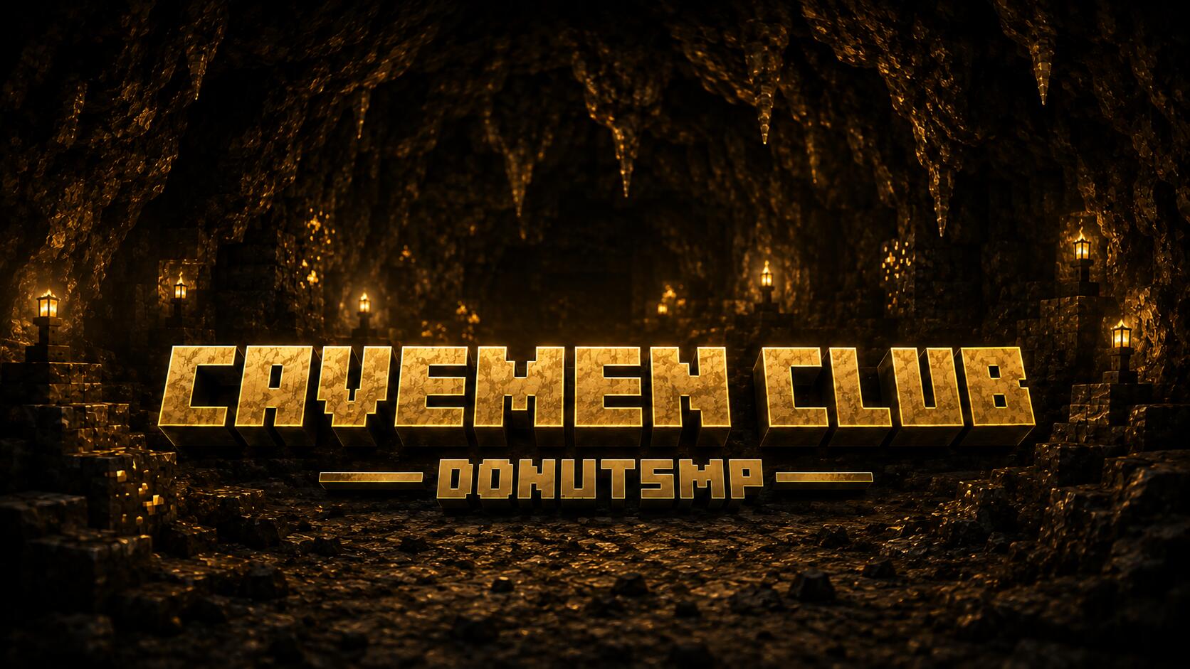 Discovery splash banner for 20B+20 ELYS RN | CaveMen Club | DonutSMP Discord server