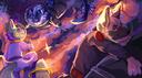 Discovery splash banner for The Spooky Furry Pawsmos🐾 Discord server